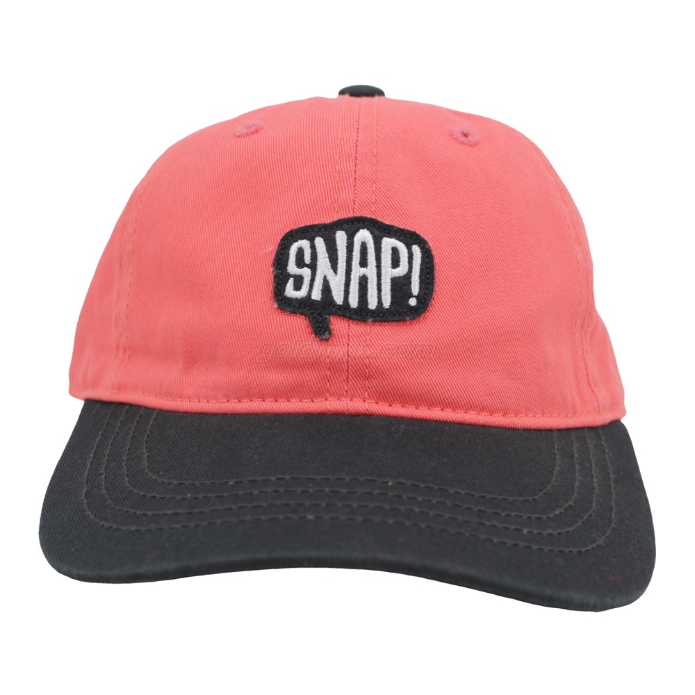 100% Cotton Twill Fabric Contrast Color Washed Baseball Cap And Hat with Felt Embroidery Patch