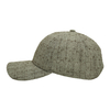 Textured Linen Blend Baseball Cap 6 Panel Structured Curved Brim Men Sport Hat Custom Logo