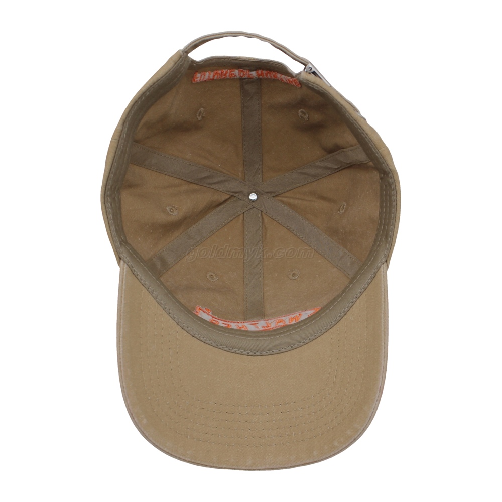 Custom Washed Cotton Baseball Cap Curved Banner Embroidery Logo Vintage Unstructured Dad Hat