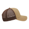 Blank Structured Trucker Hat Khaki Cotton Front Brown Mesh Back Custom Logo Baseball Cap