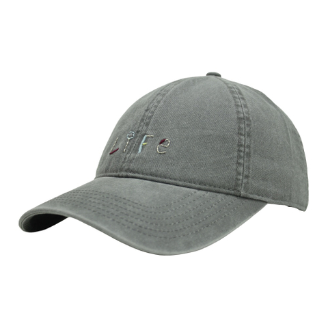 Vintage Stylish Flat Embroidery Washed Baseball Cap Dad Hat 6-panel Sports Caps For Man And Woven Can Custom Logo