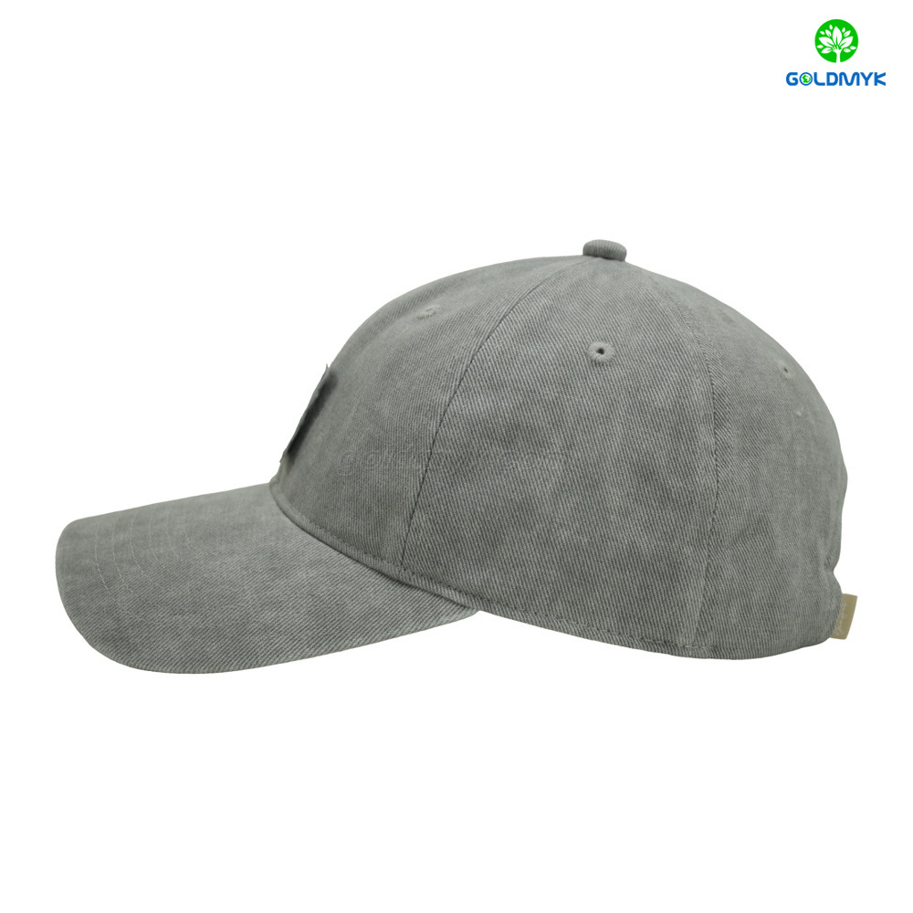 Light Grey 6 Panel Embroidered Baseball Cap