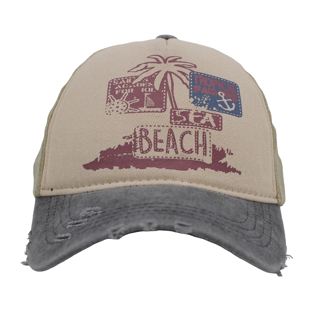 Washed Cheap Cap Custom 100% Cotton Foam Baseball Cap And Hat with Printing