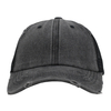 Promotional Hot Sale Pigment Washed Plain Color Cotton Mesh Cap And Braid-exposed Hat