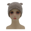 New And Cute Double Layer Warm Knitted Hat with Wool Fabric Lining