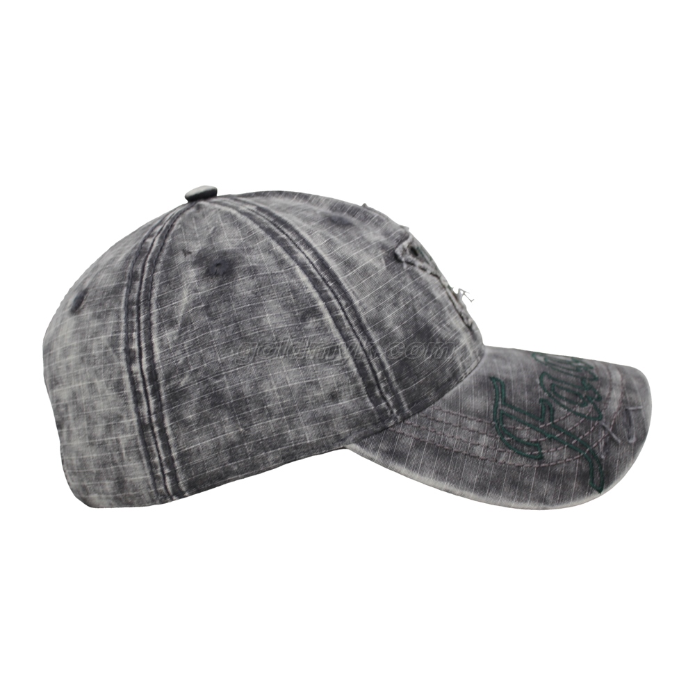 Custom Washed Cotton Fabric Baseball Cap And Hat with Embroidery Patch