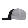Hot Sale Custom Heather Grey Front White Mesh Back Trucker Cap Curved Brim Baseball Hat