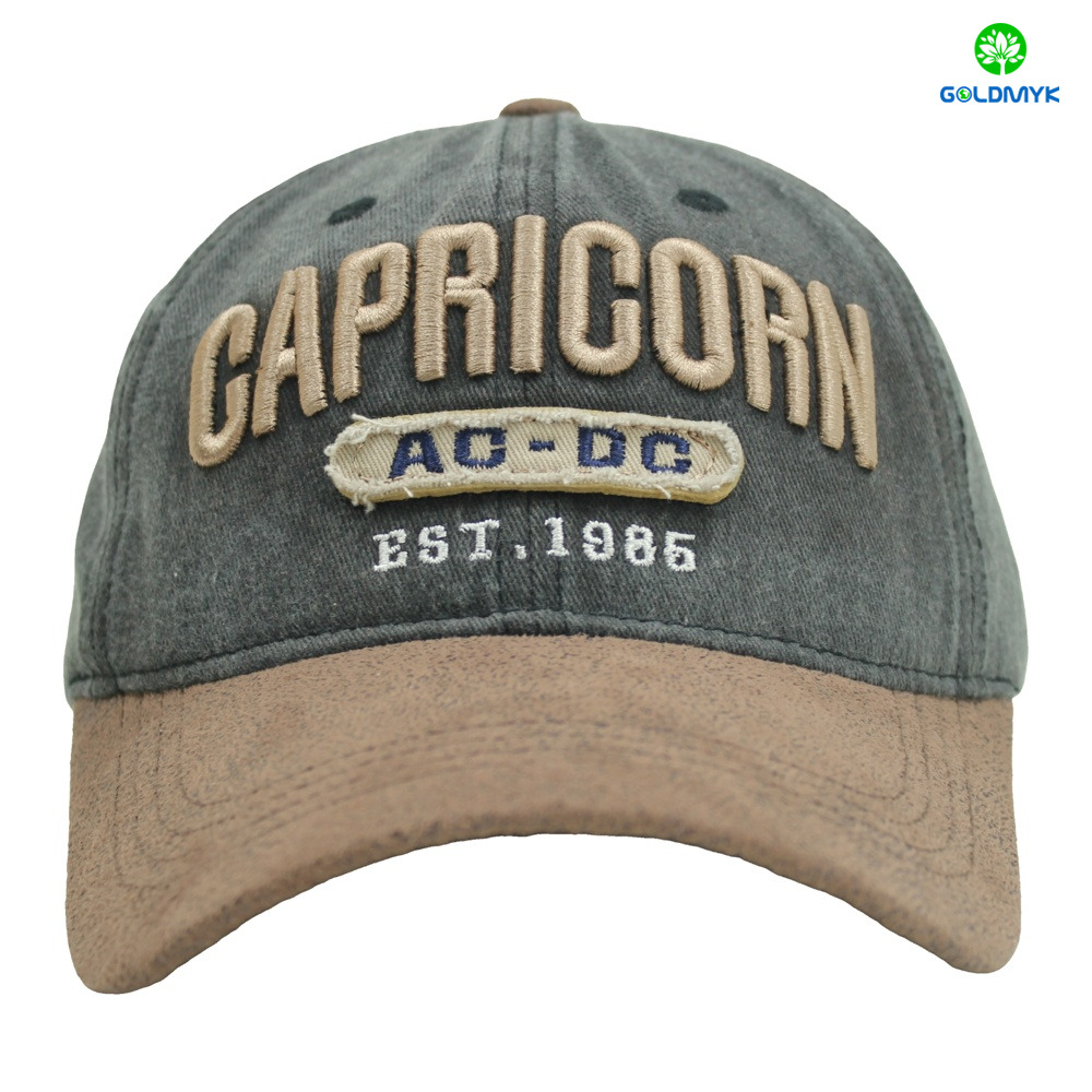 Vintage Washed Two-Tone Dad Hat with 3D Embroidery & Patch of Women /Men