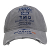 Grey Distressed Washed Print Baseball Cap – Casual Custom Printed Dad Hat
