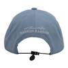 Light Blue Washed Denim Baseball Cap with Embroidered Logo & Adjustable Drawstring