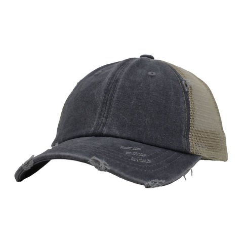 Washed Mesh Ponytail Cap – Vintage Breathable Summer Baseball Hat