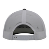 Hot Sale Custom Heather Grey Front White Mesh Back Trucker Cap Curved Brim Baseball Hat
