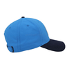 Factory Custom Logo Two Tone Blue Navy Baseball Hat Built In NFC Chip Square Raised Patch Front Embroidery Sports Caps For Men