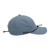 Light Blue Washed Denim Baseball Cap with Embroidered Logo & Adjustable Drawstring