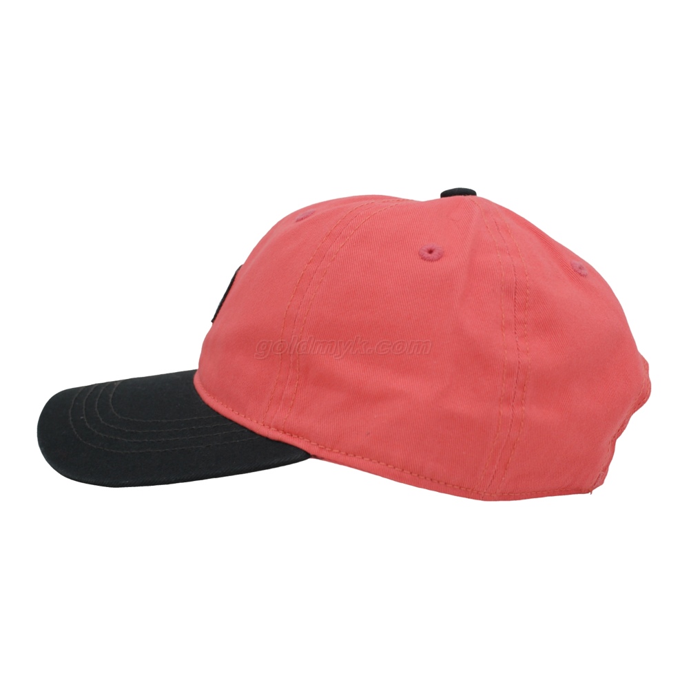 100% Cotton Twill Fabric Contrast Color Washed Baseball Cap And Hat with Felt Embroidery Patch