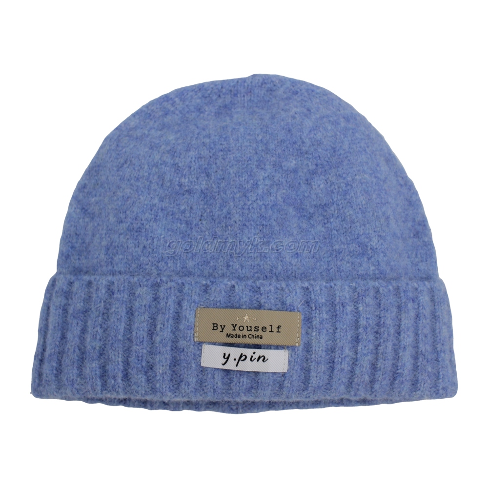 High Quality Soft And Comfortable 100% Wool Winter Knitted Beanie Hat