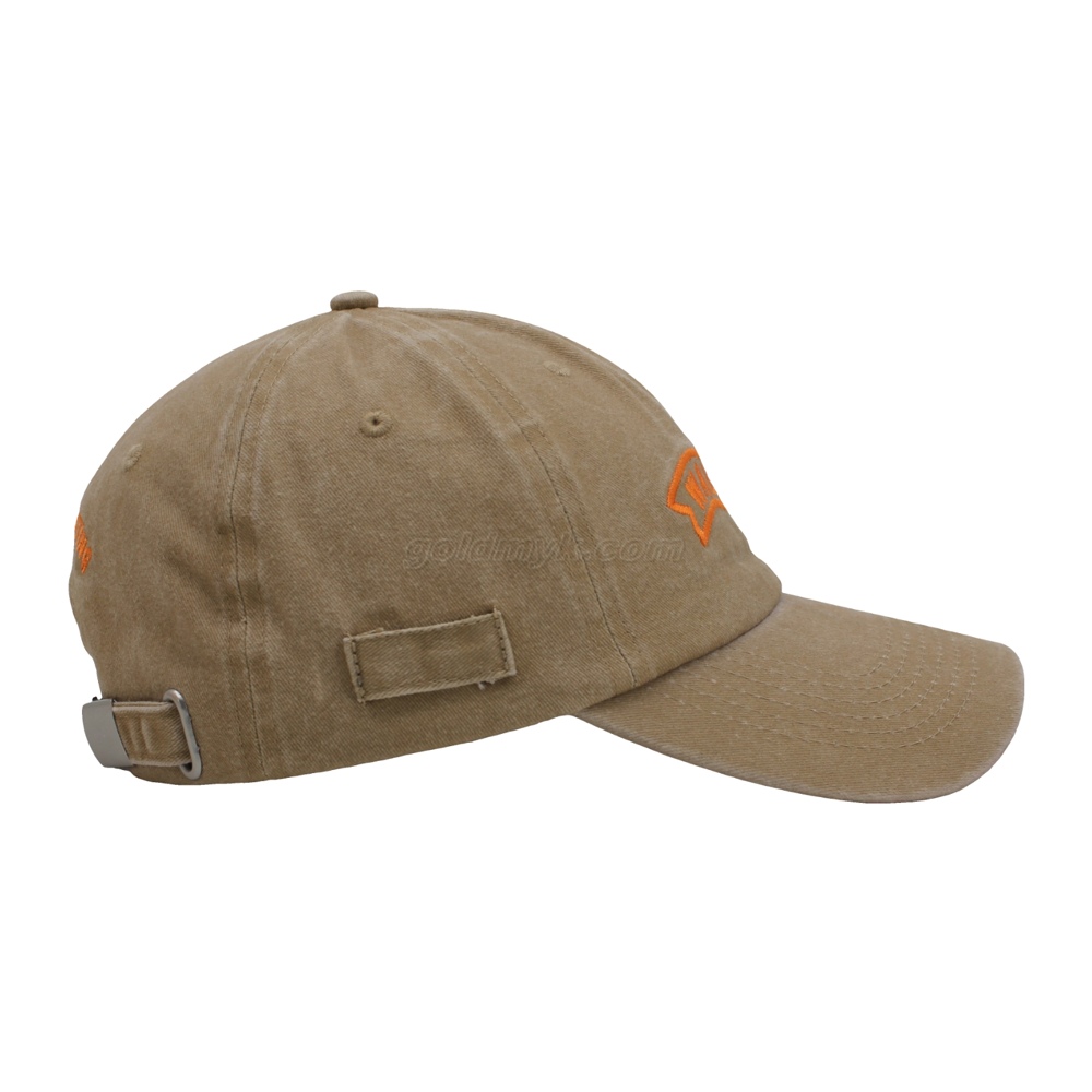 Custom Washed Cotton Baseball Cap Curved Banner Embroidery Logo Vintage Unstructured Dad Hat