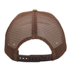 Blank Structured Trucker Hat Khaki Cotton Front Brown Mesh Back Custom Logo Baseball Cap