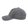 Grey Distressed Washed Print Baseball Cap – Casual Custom Printed Dad Hat
