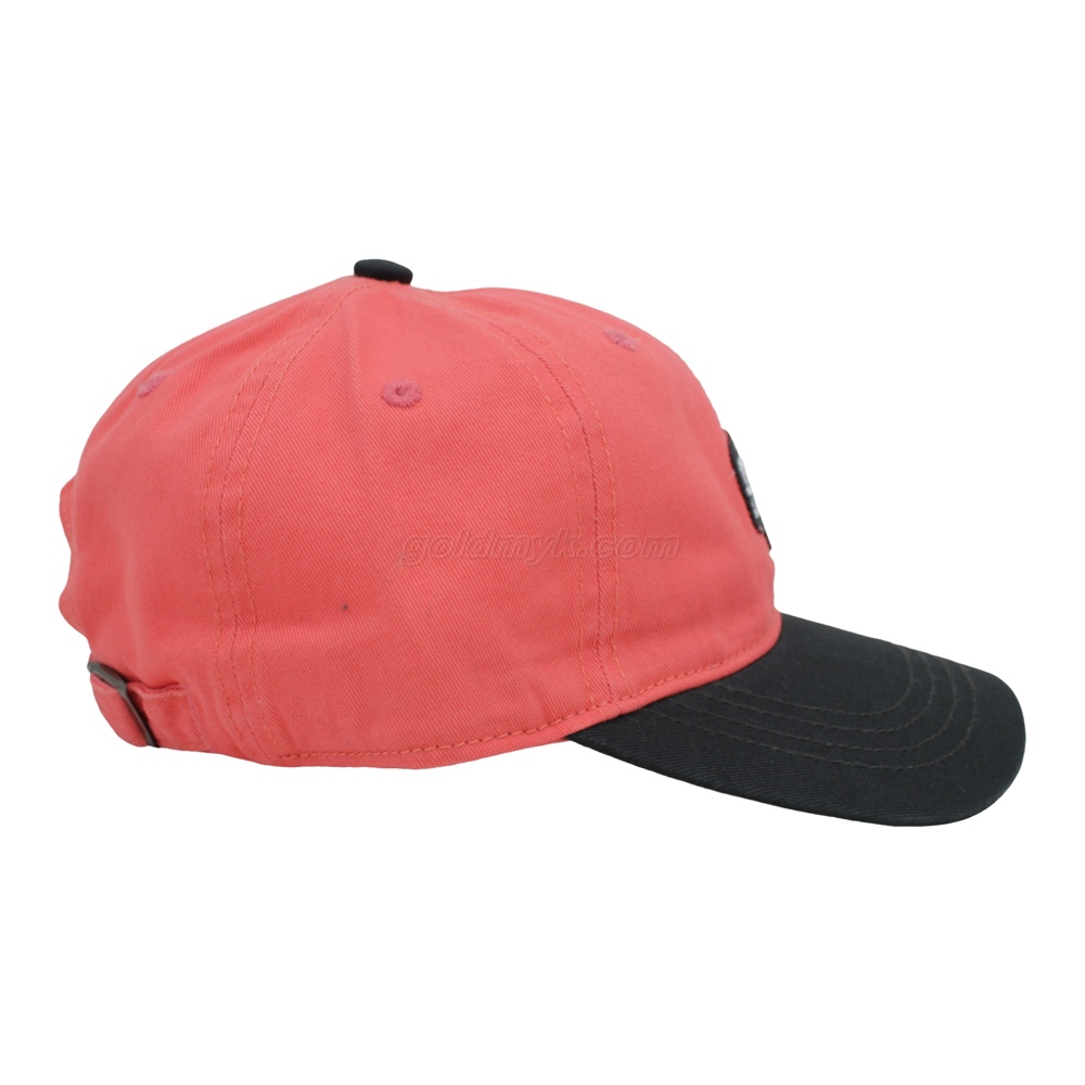100% Cotton Twill Fabric Contrast Color Washed Baseball Cap And Hat with Felt Embroidery Patch