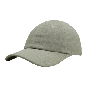 Natural Linen Baseball Cap 6 Panel Unstructured Curved Brim Breathable Summer Dad Hat Custom Logo
