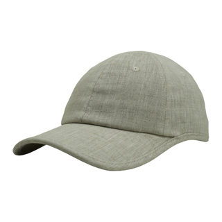 Natural Linen Baseball Cap 6 Panel Unstructured Curved Brim Breathable Summer Dad Hat Custom Logo