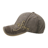 Vintage Washed Distressed Baseball Cap 6 Panel Curved Brim Embroidery Frayed Detail Dad Hat Custom Logo