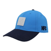 Factory Custom Logo Two Tone Blue Navy Baseball Hat Built In NFC Chip Square Raised Patch Front Embroidery Sports Caps For Men