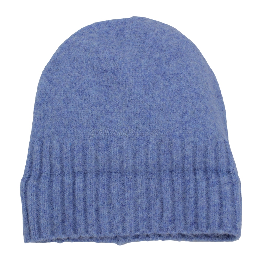 High Quality Soft And Comfortable 100% Wool Winter Knitted Beanie Hat