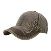 Vintage Washed Distressed Baseball Cap 6 Panel Curved Brim Embroidery Frayed Detail Dad Hat Custom Logo