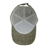 Textured Linen Blend Baseball Cap 6 Panel Structured Curved Brim Men Sport Hat Custom Logo