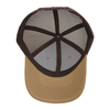 Blank Structured Trucker Hat Khaki Cotton Front Brown Mesh Back Custom Logo Baseball Cap