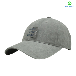 Light Grey 6 Panel Embroidered Baseball Cap