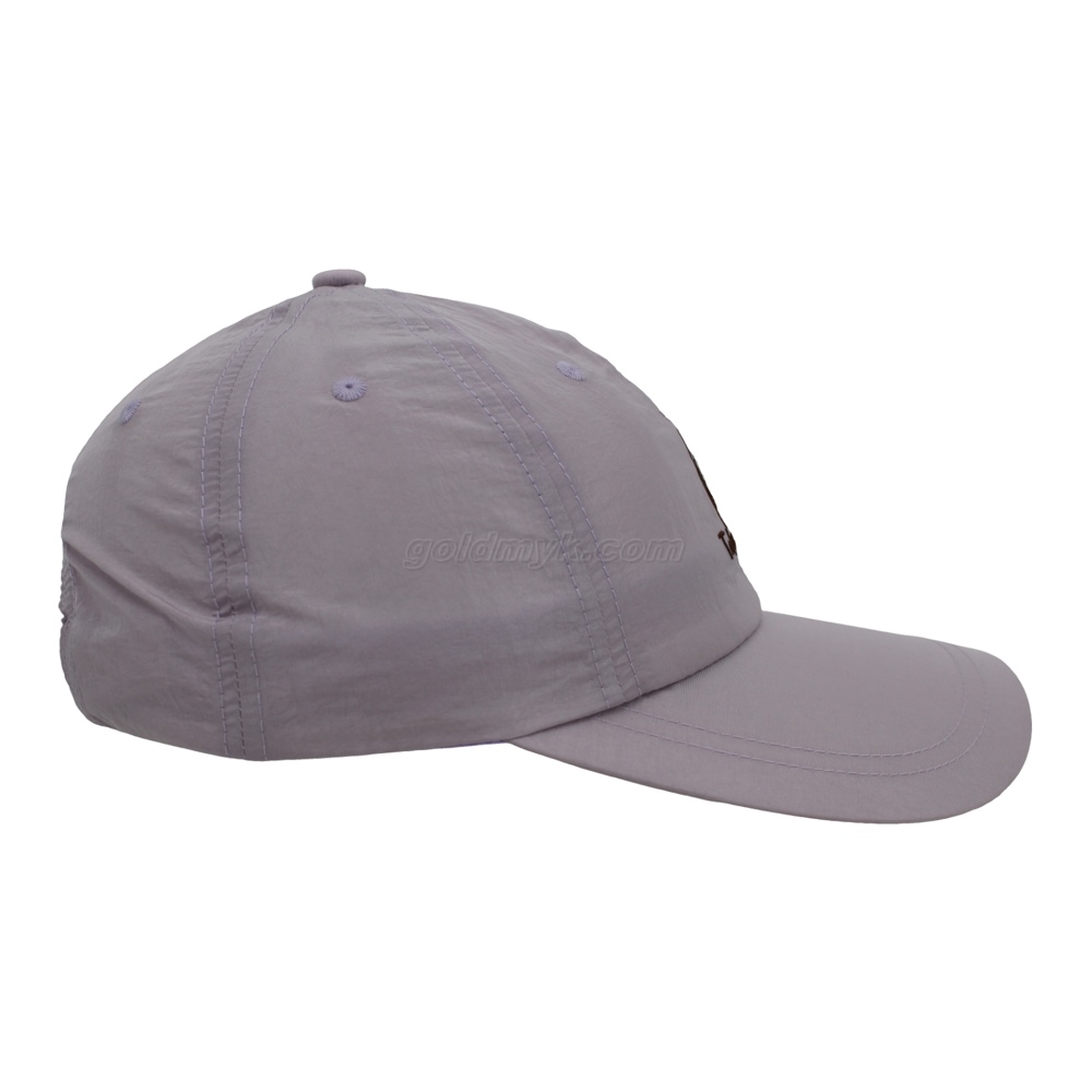 Dusty Lavender Lightweight Quick Dry Nylon Dad Hat Lazy Cat "Take a break" Embroidery Curved Brim Casual Outdoor Baseball Cap