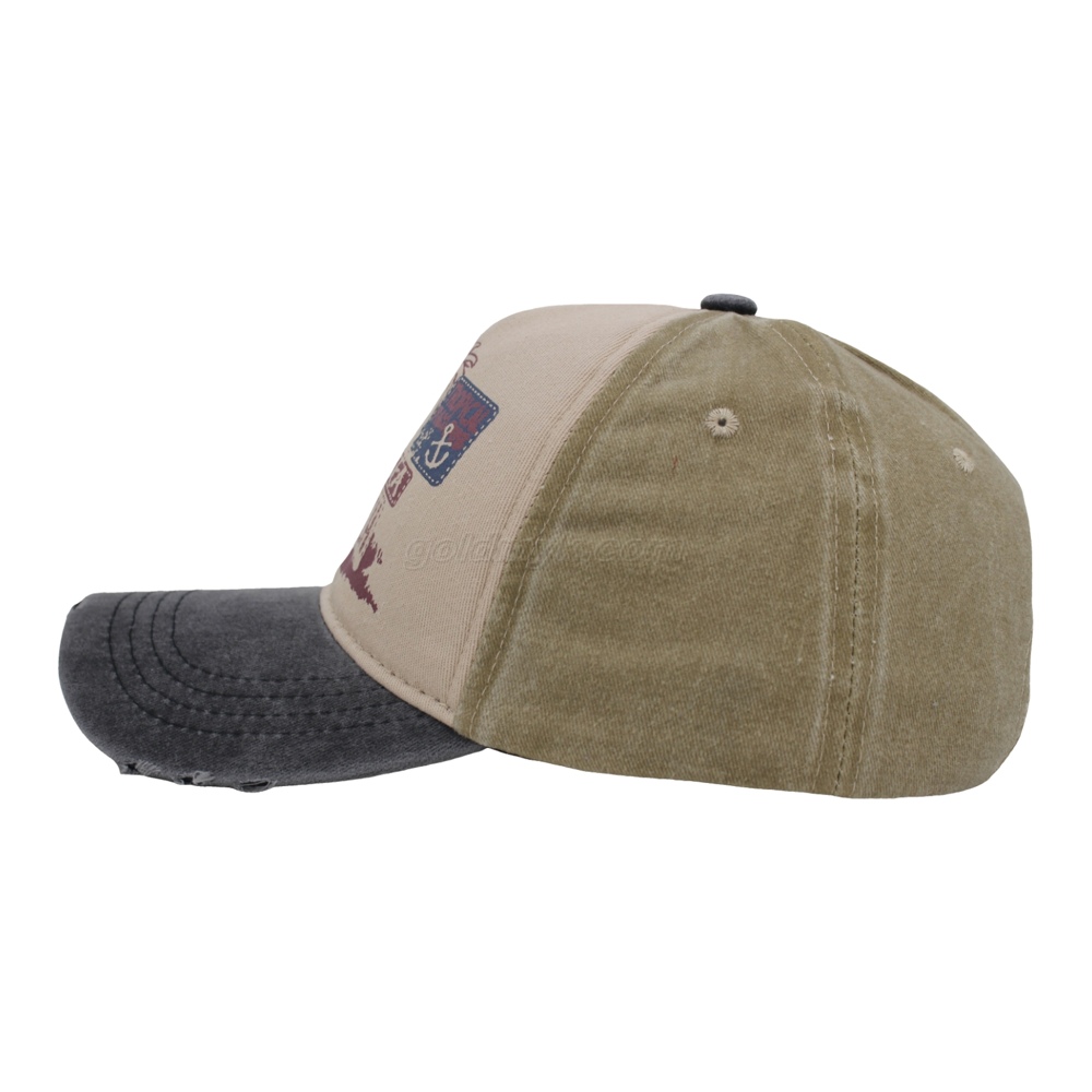 Washed Cheap Cap Custom 100% Cotton Foam Baseball Cap And Hat with Printing