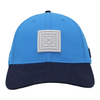 Factory Custom Logo Two Tone Blue Navy Baseball Hat Built In NFC Chip Square Raised Patch Front Embroidery Sports Caps For Men