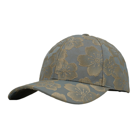 Custom New Jacquard Flower Fabric Six Panels Structured Baseball Cap And Hat 