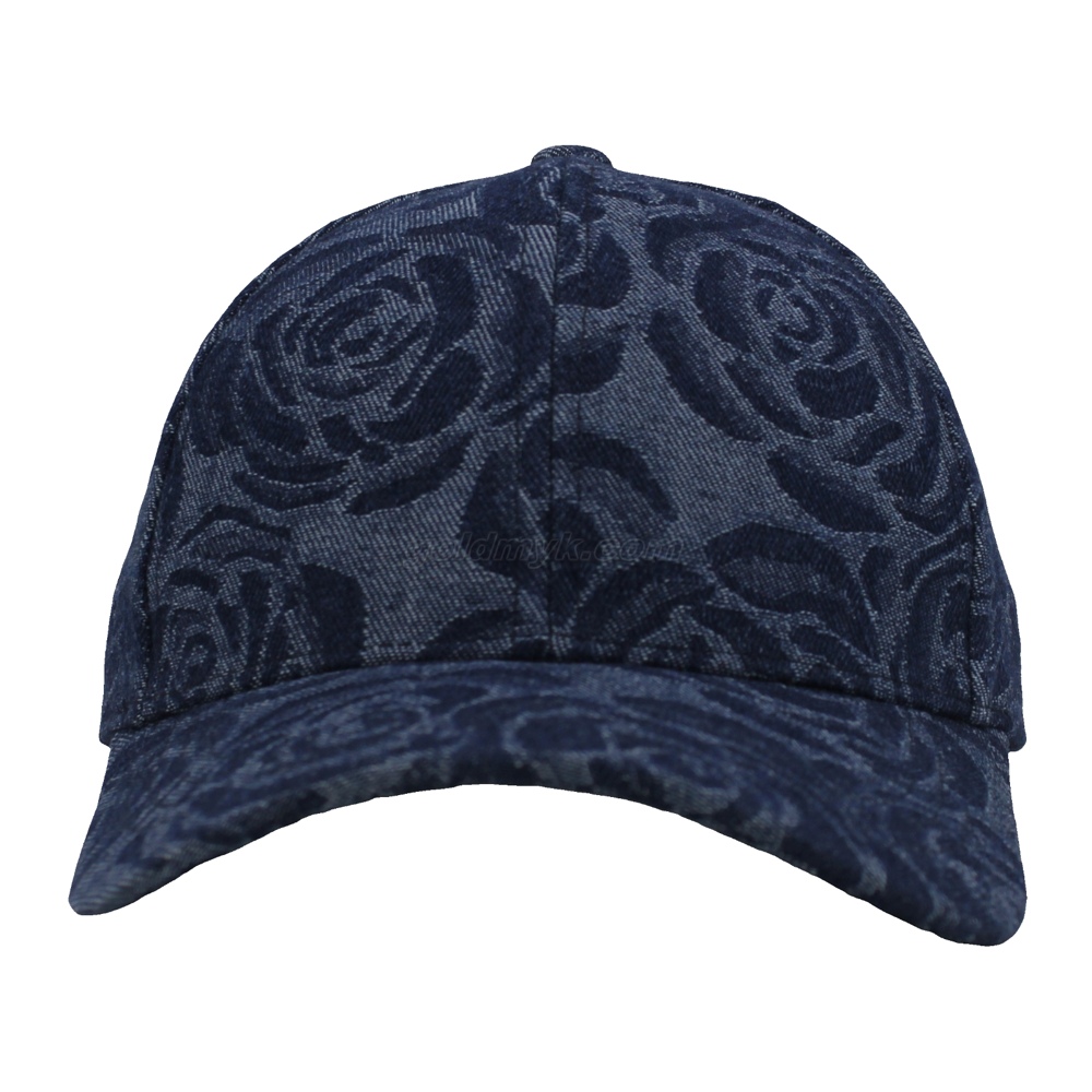Fashion And Custom Denim Fabric Six Panels Baseball Cap And Hat
