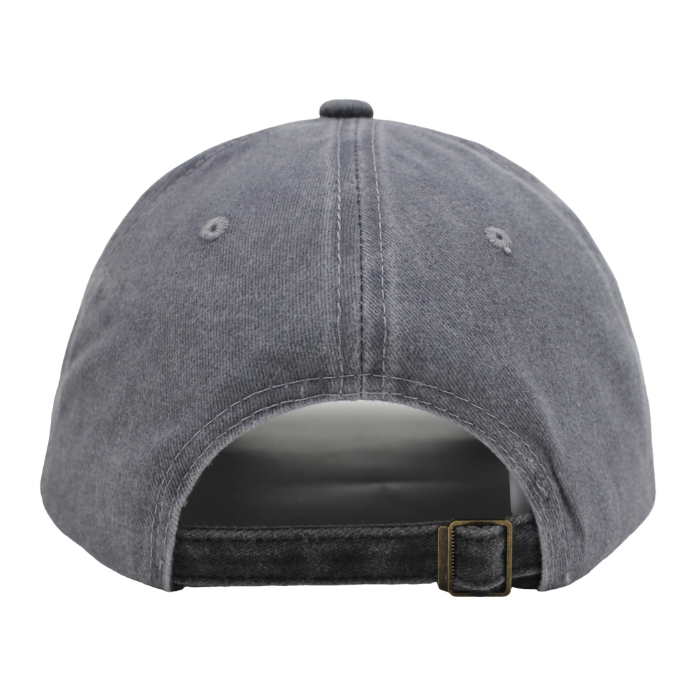 Good Sale Pigment Washed Cotton Fabric Six Panels Canada Baseball Cap And Hat with Embroidery Patch