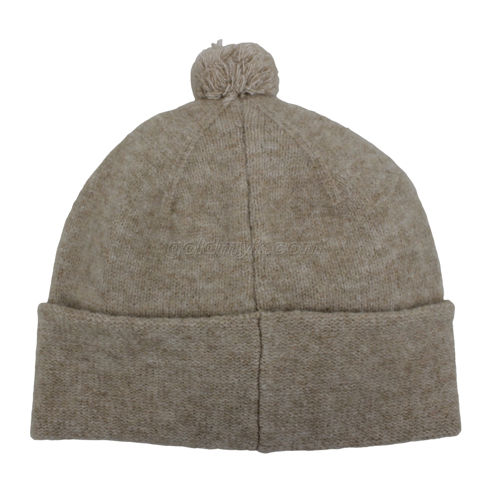 Hot Sale Warm And Soft 100% Acrylic Winter Knitted Beanie Hat with Pompom