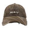Vintage Acid Washed Distressed Baseball Cap 6 Panel Curved Frayed Brim 3D Embroidery Dad Hat Custom Logo